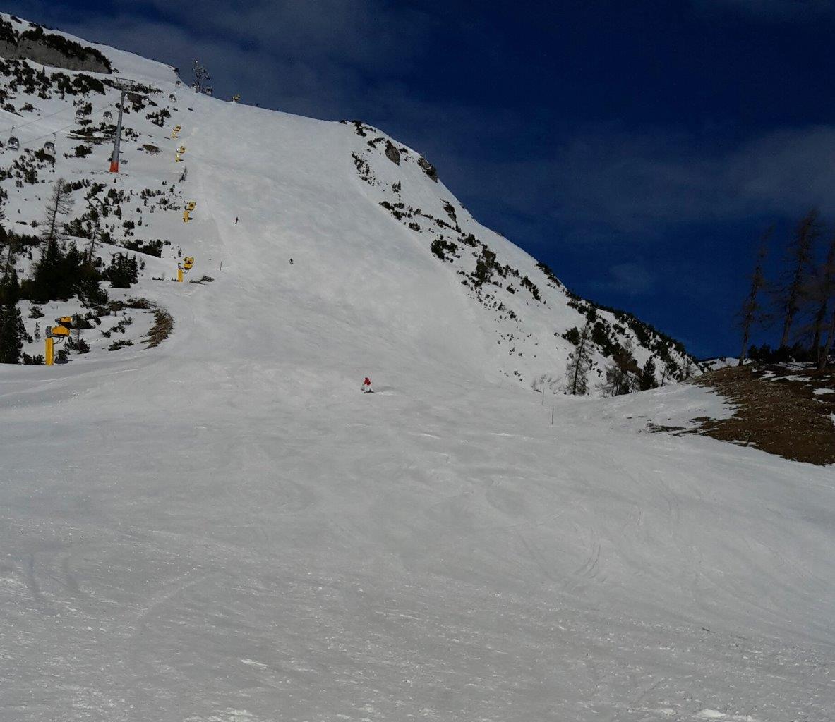 Tauplitzalm - sjezdovka Mitterstein, černý úsek